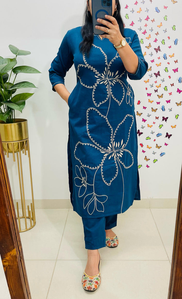 Elegant Everyday Kurti – Available in Red, Blue, White & Black