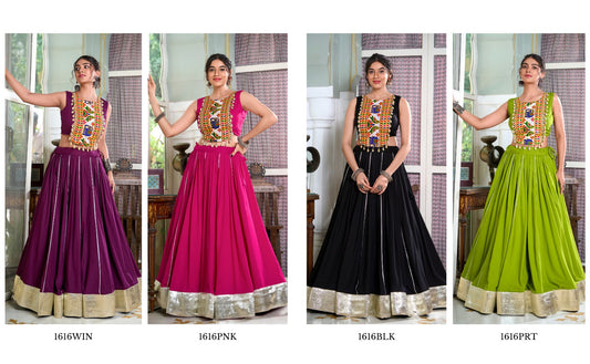 Navratri Collection 2025 – Rayon Lehenga with Gamthi Work Blouse ✨