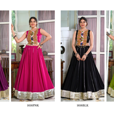 Navratri Collection 2025 – Rayon Lehenga with Gamthi Work Blouse ✨