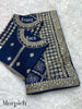 Blooming Vichitra Bandhej Saree with Heavy Pallu & Work Blouse