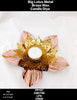 🪔 Lotus Metal Brass Wax Candle Diya – Elegant Home Décor